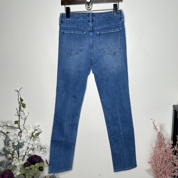 QUINCE Luna Stretch Slim Straight Jeans Seaside Blue Sz 28 {3B32} - Picture 3 of 6